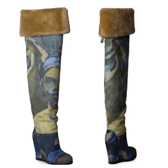 UGG Shoes - UGG X Claire Tabouret Otk Over The Knee Print Women’s Boots Size 8